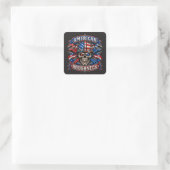 STICKER CARRÉ ROUGHNECK AMÉRICAIN (Sac)