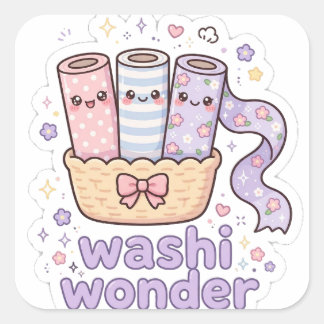 Sticker Carré Rouleaux de ruban adhésif Washi Wonder Kawaii
