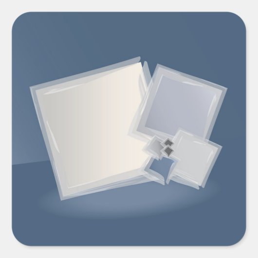 Sticker Carré Roulement des carrés Fibonacci (Devant)