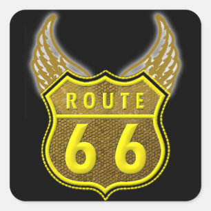 Sticker Carré Route 66