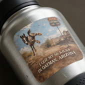 Sticker Carré Route 66 Centennial Oatman Donkey Design