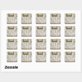 Sticker Carré Route de Paris à Bristol (Feuille)