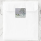 Sticker Carré Route vinicole pour le marché (Sac)