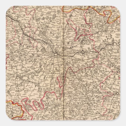 Sticker Carré Routes et églises romanes (Devant)