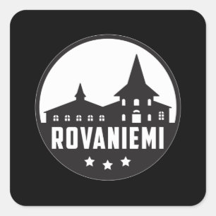 Sticker Carré Rovaniemi Finland City Skyline Cityscape Idée cade