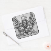 Sticker Carré Royal black Lyon  (Enveloppe)