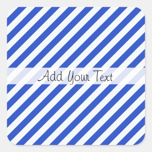 Sticker Carré Royal Blue Combination Stripes par Shirley Taylor (Devant)