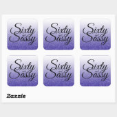 Sticker Carré Royal Blue Parties scintillant Ombre 60 Sassy 60e (Feuille)