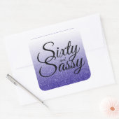 Sticker Carré Royal Blue Parties scintillant Ombre 60 Sassy 60e (Enveloppe)
