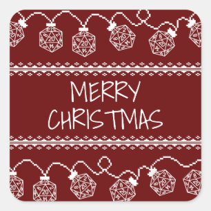 Sticker Carré RPG Lights rouge   Imaginaire Tabletop Retro Gamer