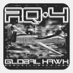Sticker Carré RQ-4 Global Hawk