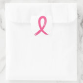 Sticker Carré Ruban de sensibilisation au cancer (Sac)