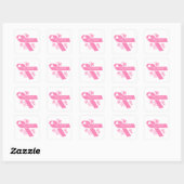 Sticker Carré Ruban rose (Feuille)