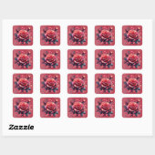 Sticker Carré Ruban rose brillant (Feuille)