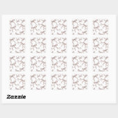 Sticker Carré Ruban rose mignon et tendance en noir (Feuille)