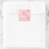 Sticker Carré Ruban rouge rose de Jingle et Mingle (Sac)