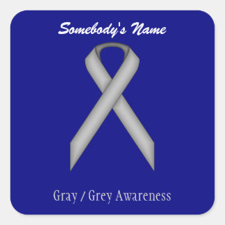 Sticker Carré Ruban standard gris/gris