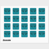 Sticker Carré Ruban tribal...POTS (Feuille)