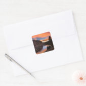 Sticker Carré Ruby Lake Sunset - John Muir Trail - Sierra Nevada (Enveloppe)