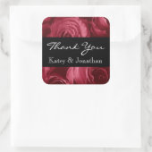 Sticker Carré Ruby Red Rose Rose Merci A001a2 (Sac)
