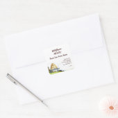 Sticker Carré Ruche et nuages rustiques modifiables de 1,5 po (Enveloppe)