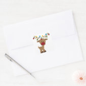 Sticker Carré Rudolph_with_Christmas_Lights (Enveloppe)