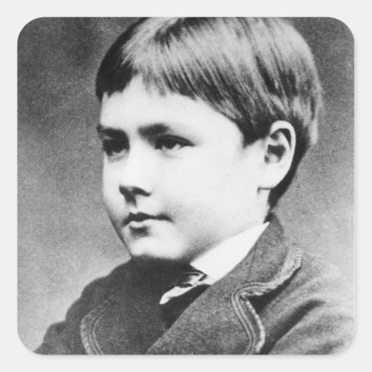 Sticker Carré Rudyard Kipling, c.1870 (Devant)