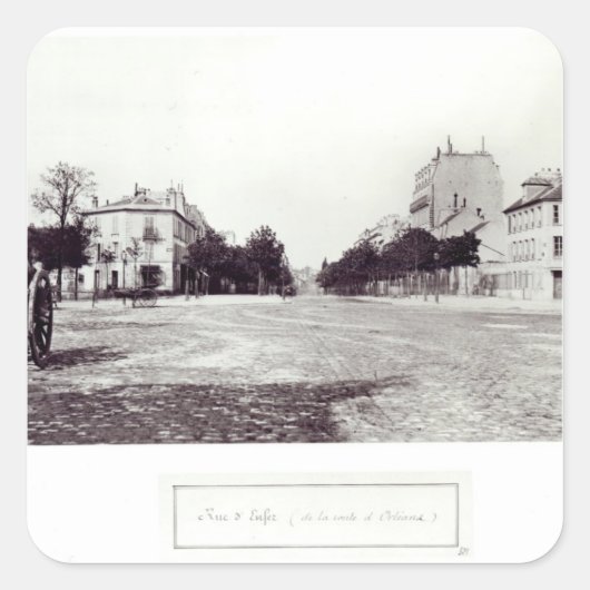 Sticker Carré Rue d'Enfer, de la route d'Orléans (Devant)