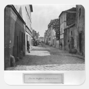 Sticker Carré Rue des Anglaises, rue de Lourcine, Paris