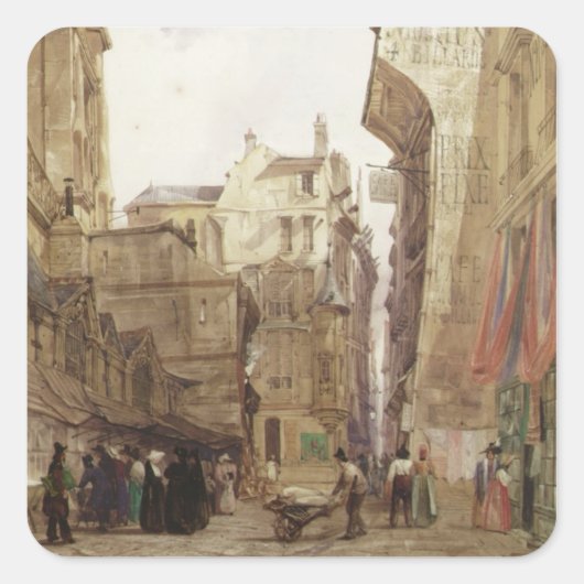 Sticker Carré Rue des Pretes, St Germain L'Auxerrois, Paris (Devant)