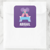 Sticker Carré Rue Sésame | A est pour Abby (Sac)