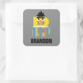 Sticker Carré Rue Sésame | B est pour Bert (Sac)