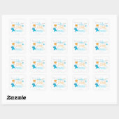Sticker Carré Rue Sésame | Cookie Monster 1er anniversaire (Feuille)