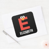Sticker Carré Rue Sésame | E est pour Elmo (Enveloppe)