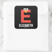 Sticker Carré Rue Sésame | E est pour Elmo (Sac)