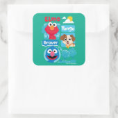 Sticker Carré Rue Sésame | Elmo, Tango, & Grover Park Graphic (Sac)