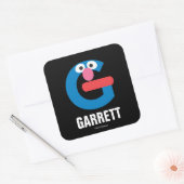Sticker Carré Rue Sésame | G est pour Grover (Enveloppe)