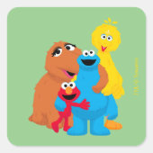 Sticker Carré Rue Sésame | Groupe Hug (Devant)
