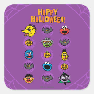 Sticker Carré Rue Sésame   Joyeux Halloween