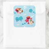 Sticker Carré Rue Sésame | Motif Elmo & Tango (Sac)