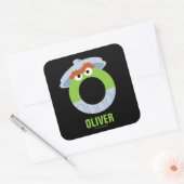 Sticker Carré Rue Sésame | O est pour Oscar (Enveloppe)