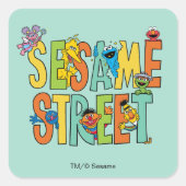Sticker Carré Rue Sésame | Sesame Street Type Pals (Devant)