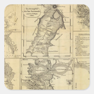 Sticker Carré Ruée vers l'or en Californie