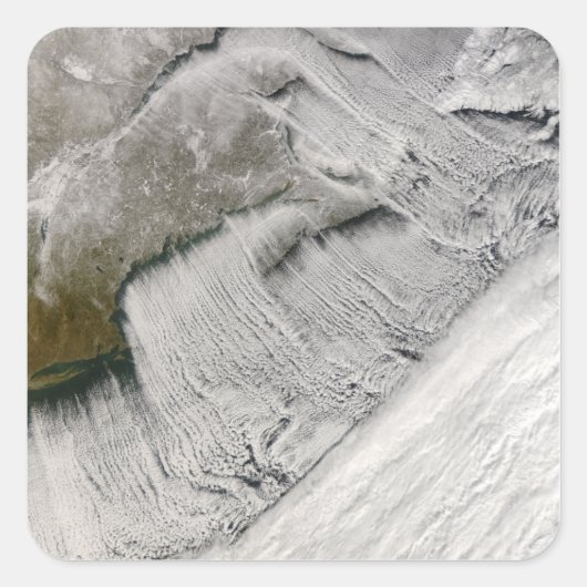 Sticker Carré Rues nuageuses au large de la Nouvelle-Angleterre (Devant)