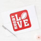 Sticker Carré Rugby Love (Enveloppe)