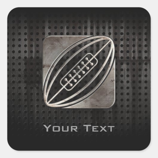 Sticker Carré Rugby ; noir Cool (Devant)