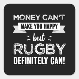 Sticker Carré Rugby vous rend heureux