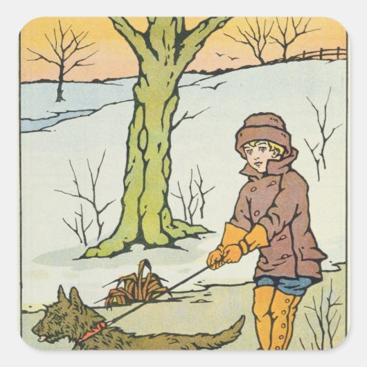 Sticker Carré Run, Dandy Run, 20e siècle (Devant)