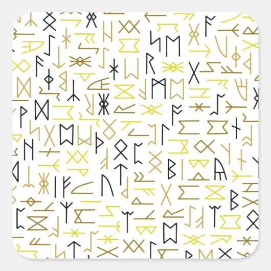 Sticker Carré Runes (Devant)