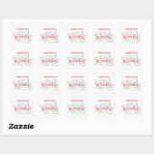 Sticker Carré Runner with Words Personalized (Feuille)
